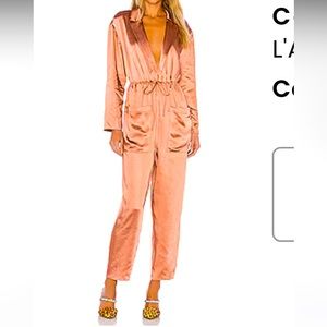 L’Academie copper color silk jumpsuit
